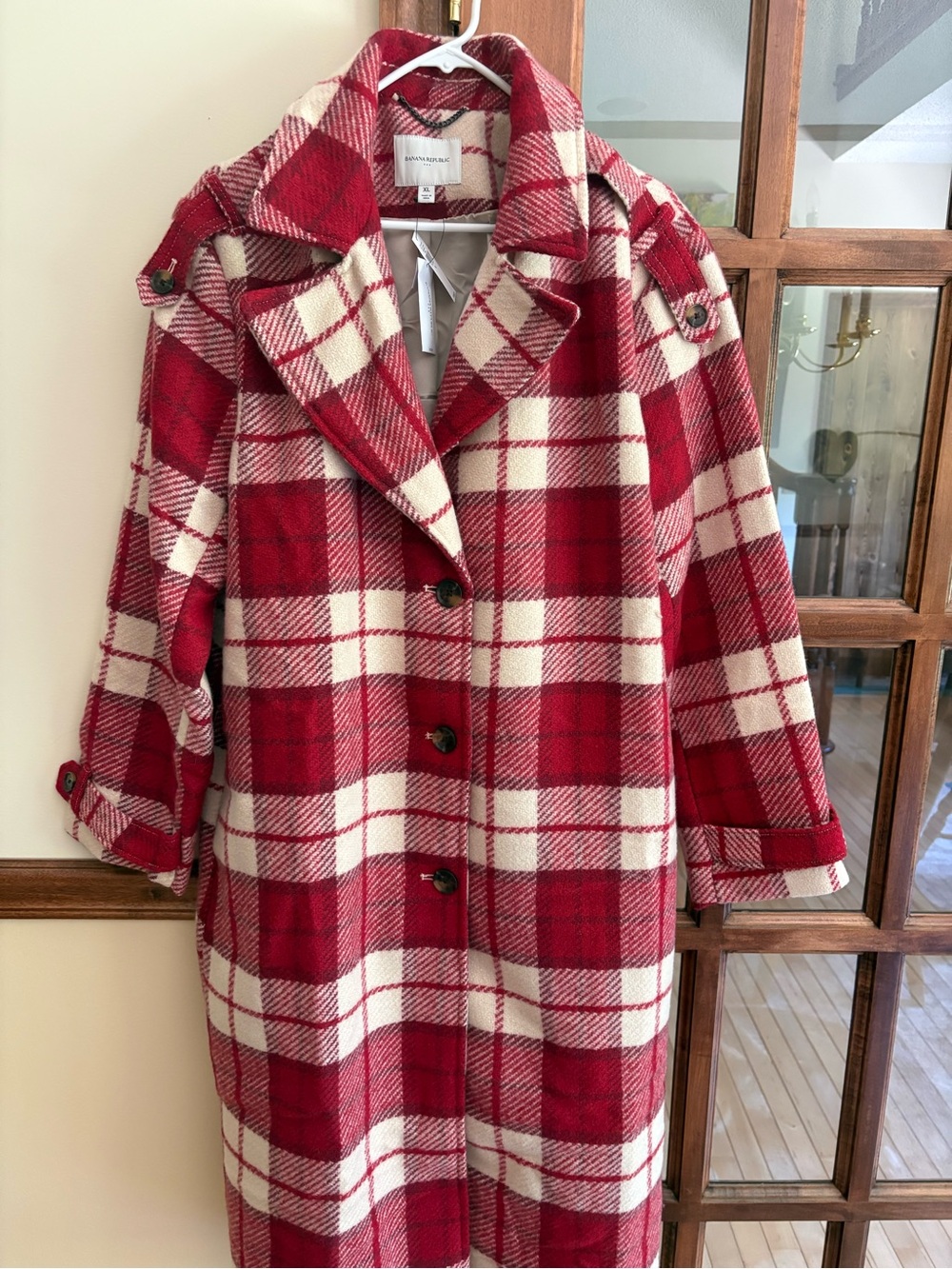 Banana Republic Factory Plaid Coat - Picture 4 of 7